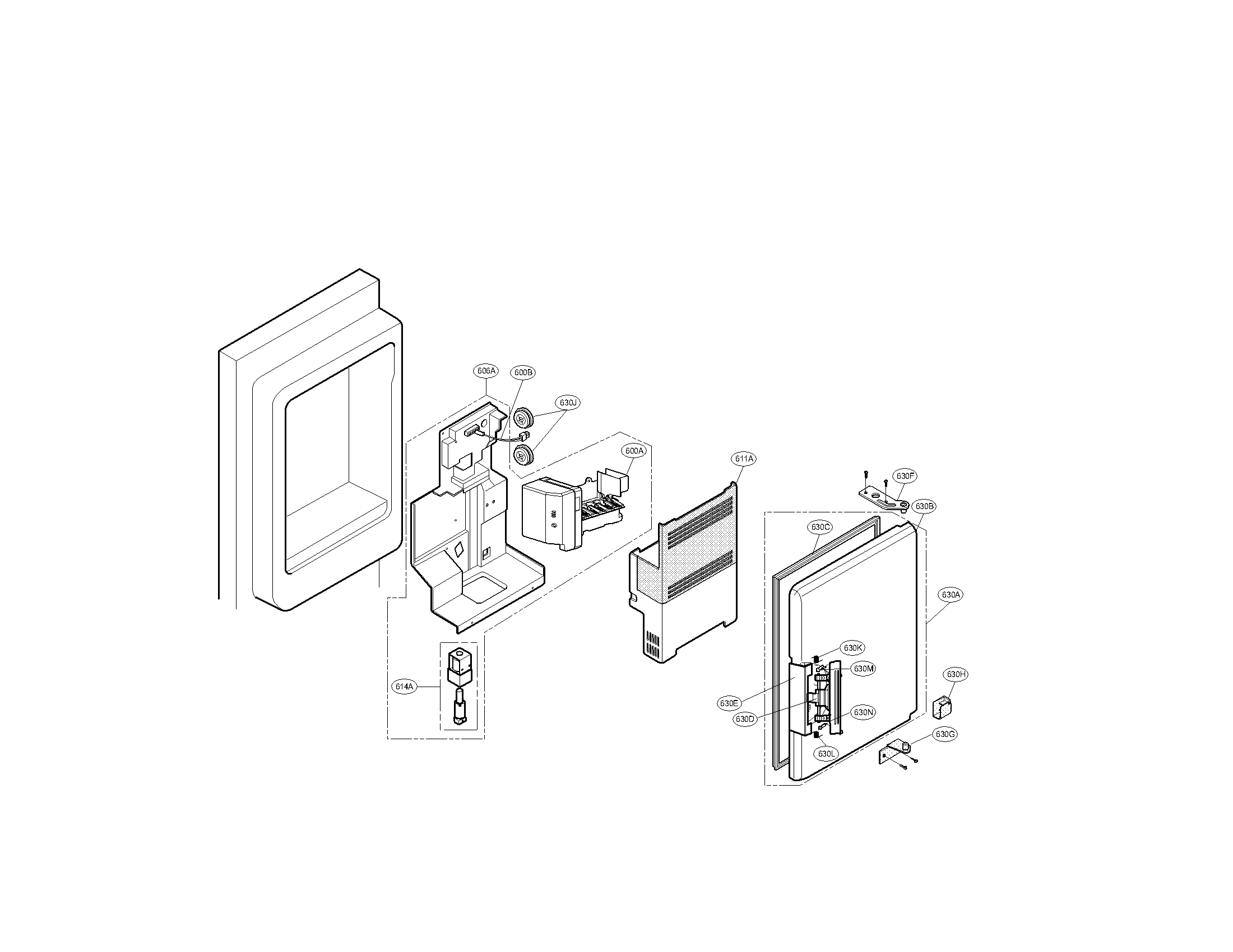 Ice maker and ice bank parts