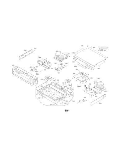 Cabinet and main frame section parts