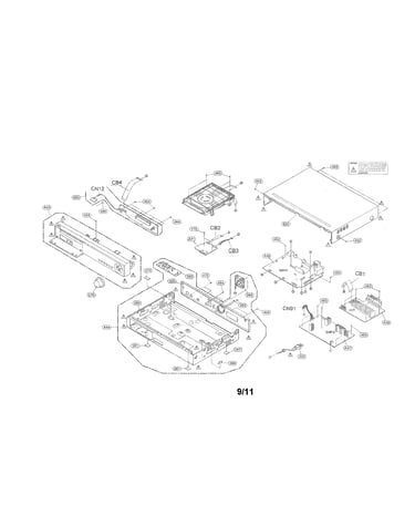 Cabinet and main frame section parts