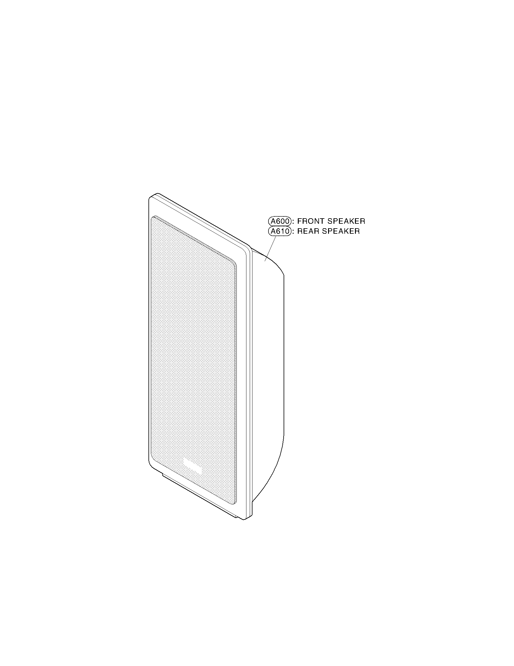 Front/rear speaker parts