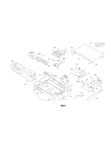 Cabinet and main frame section parts