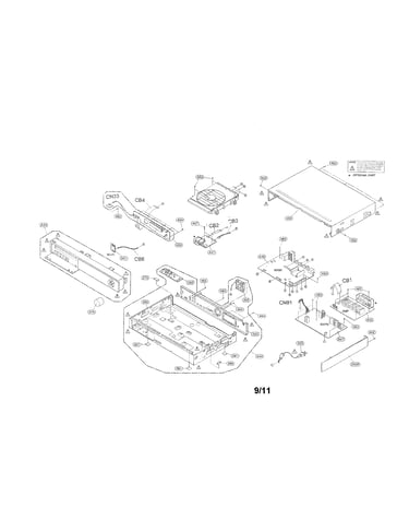 Cabinet and main frame section parts