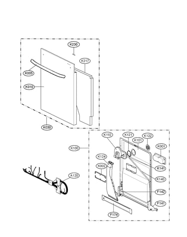Door assembly parts