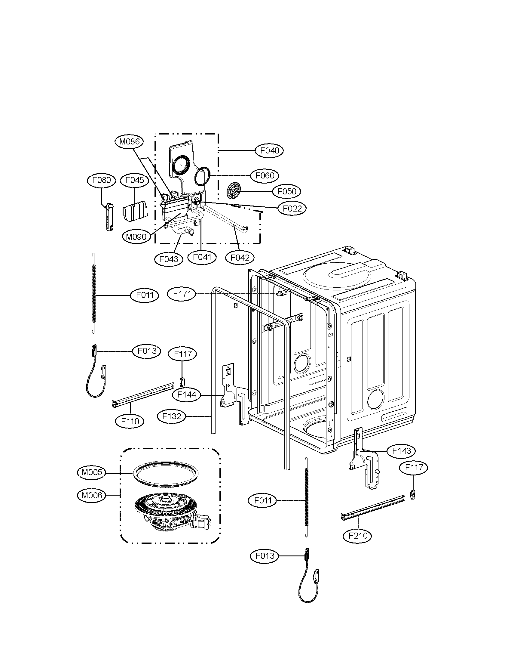 TUB ASSEMBLY PARTS