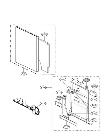 Door assembly parts