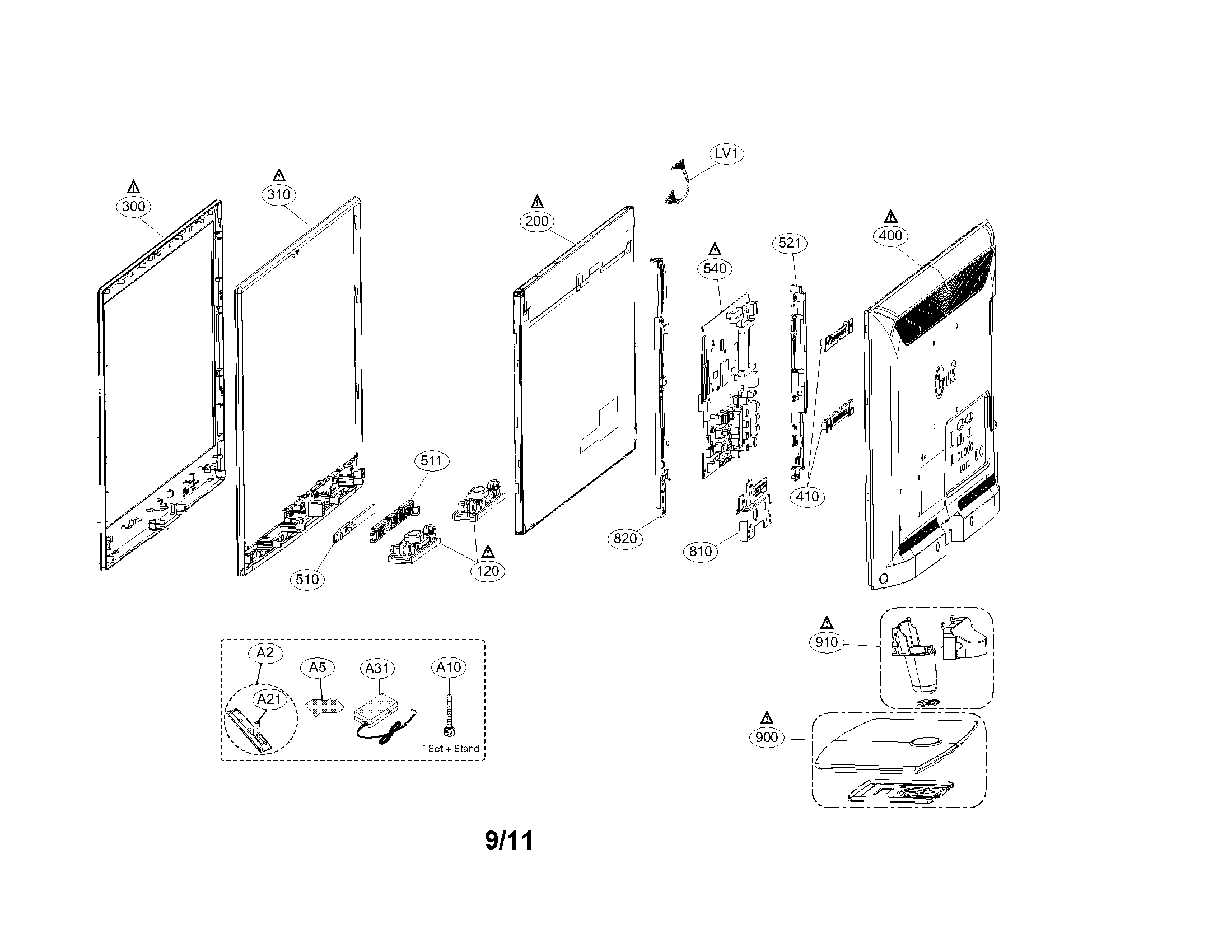 Exploded view parts
