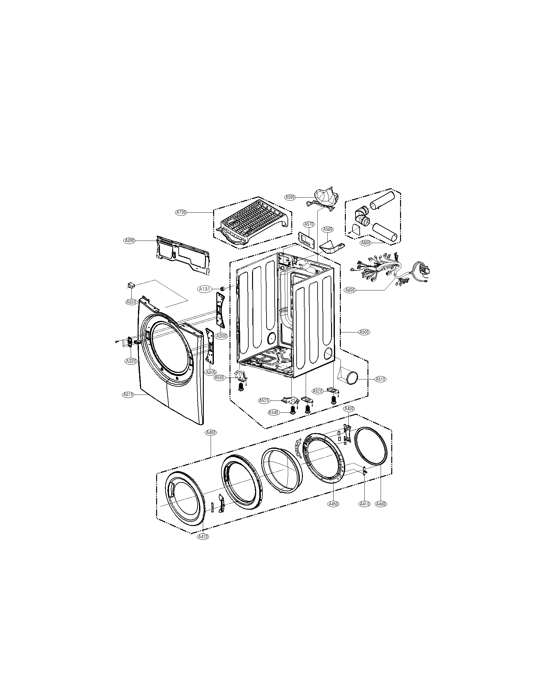 Cabinet and door assembly parts