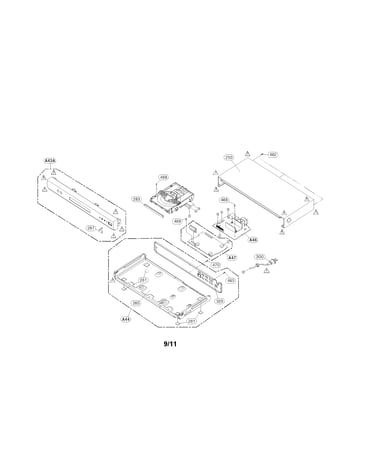 Cabinet and main frame section parts