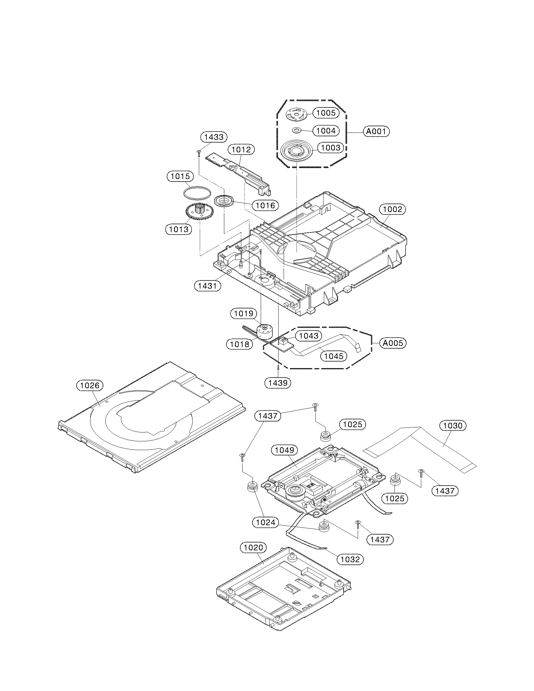 DECK MECHANISM SECTION PARTS