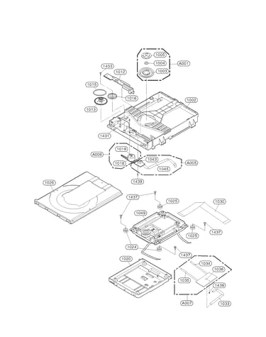Deck mechanism section parts