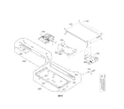 LG BD610 cabinet and main frame section parts diagram