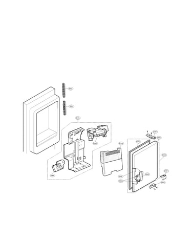 Ice maker and ice bin parts