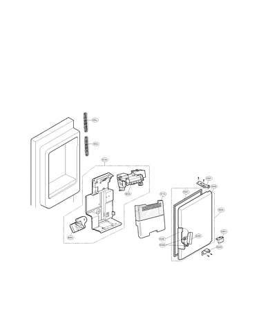 Ice maker and ice bin parts