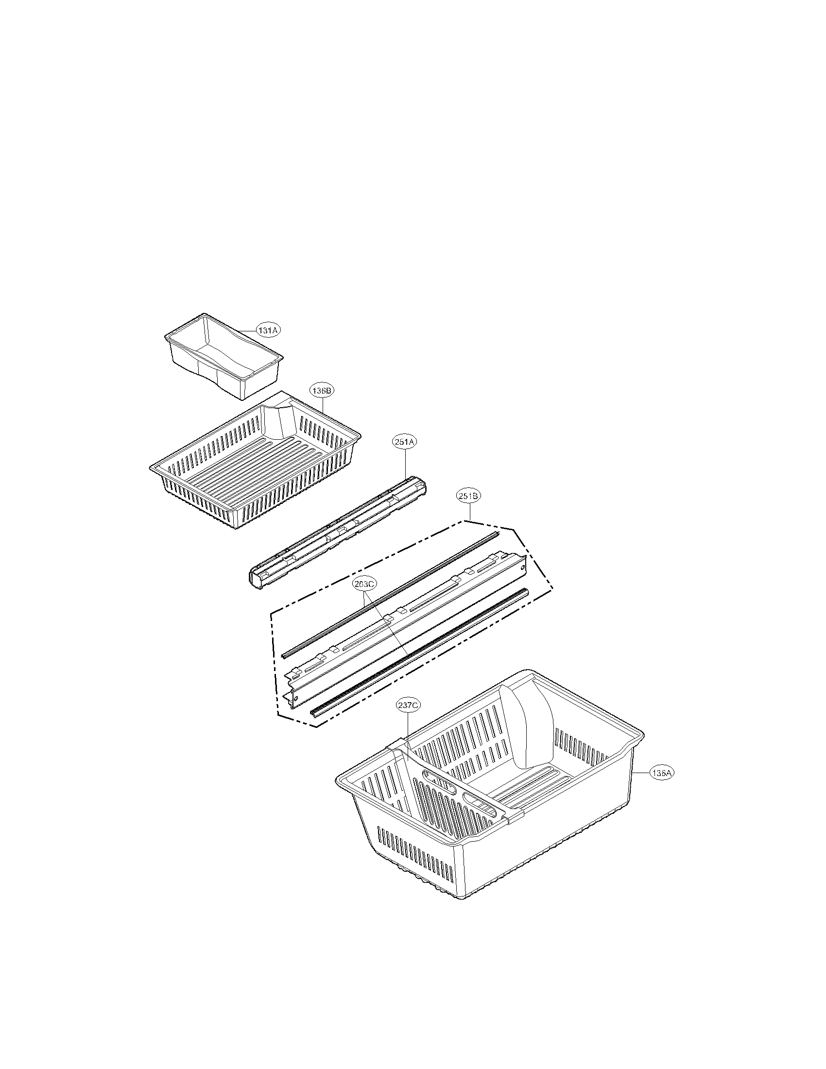 Freezer parts assembly