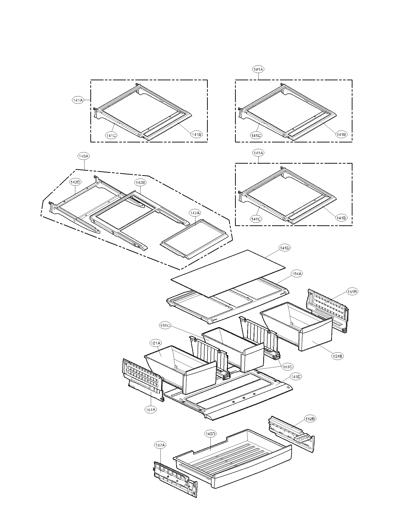 REFRIGERATOR ASSEMBLY PARTS