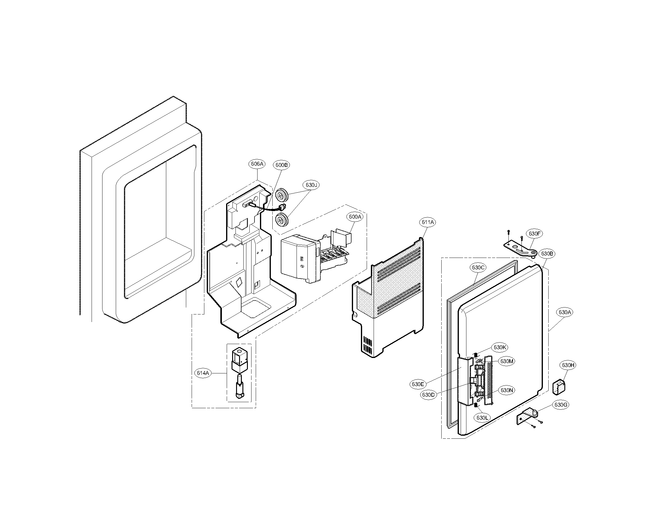 Ice maker and ice bank parts