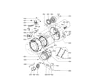 LG WM3431HW/01 drum and tub assembly parts diagram