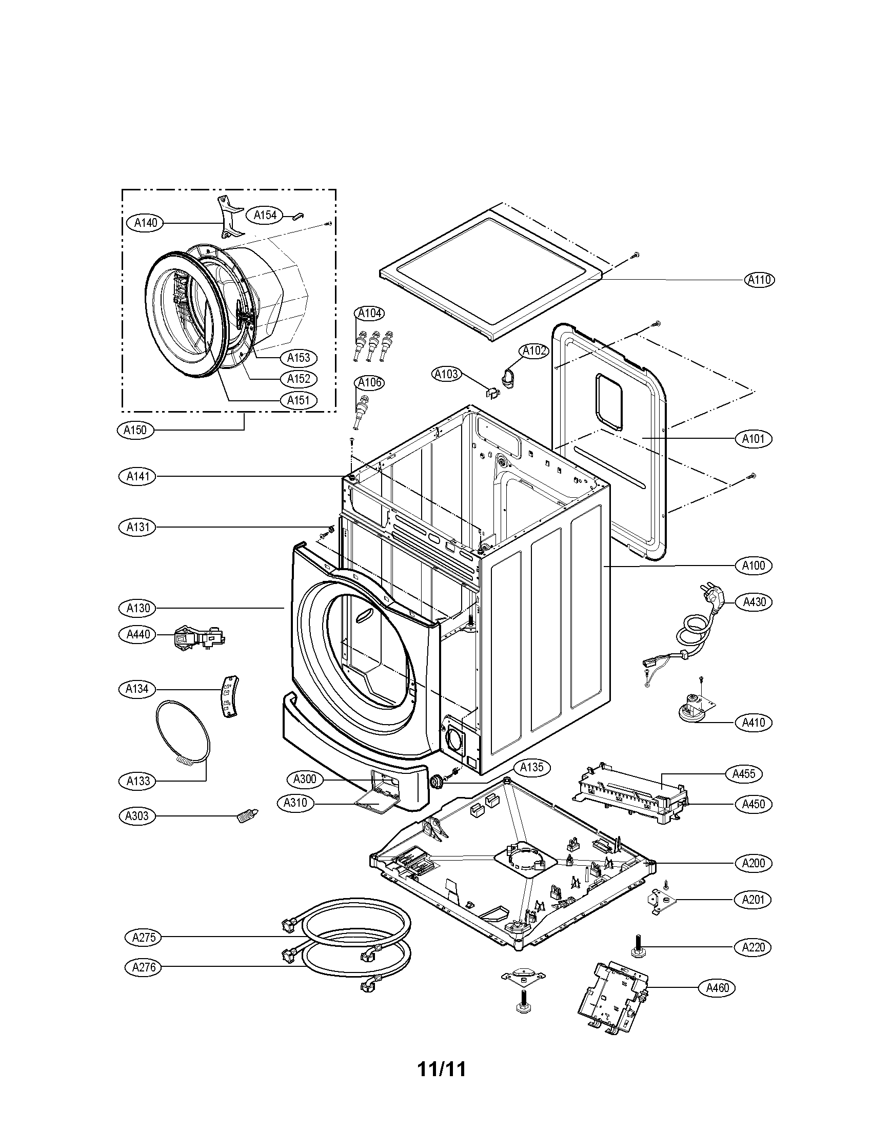 Cabinet assembly parts