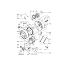 LG WM1355HW drum and tub assembly parts diagram
