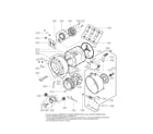 LG WM3987HW drum and tub assembly parts diagram