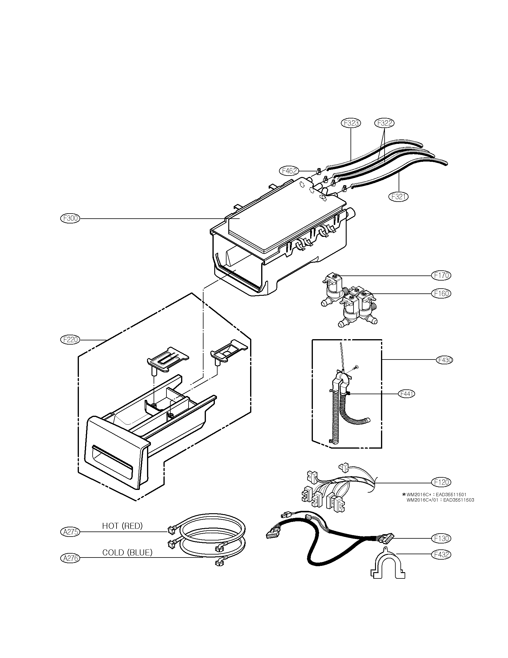 Dispenser assembly parts