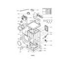 LG WM2501HVA cabinet and control panel assembly parts diagram