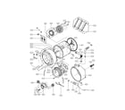 LG WM2501HVA drum and tub assembly parts diagram