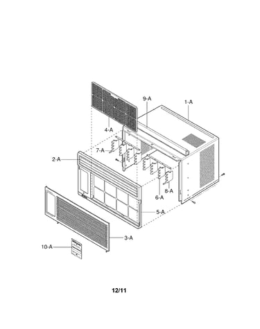 Cabinet and front grille assembly parts