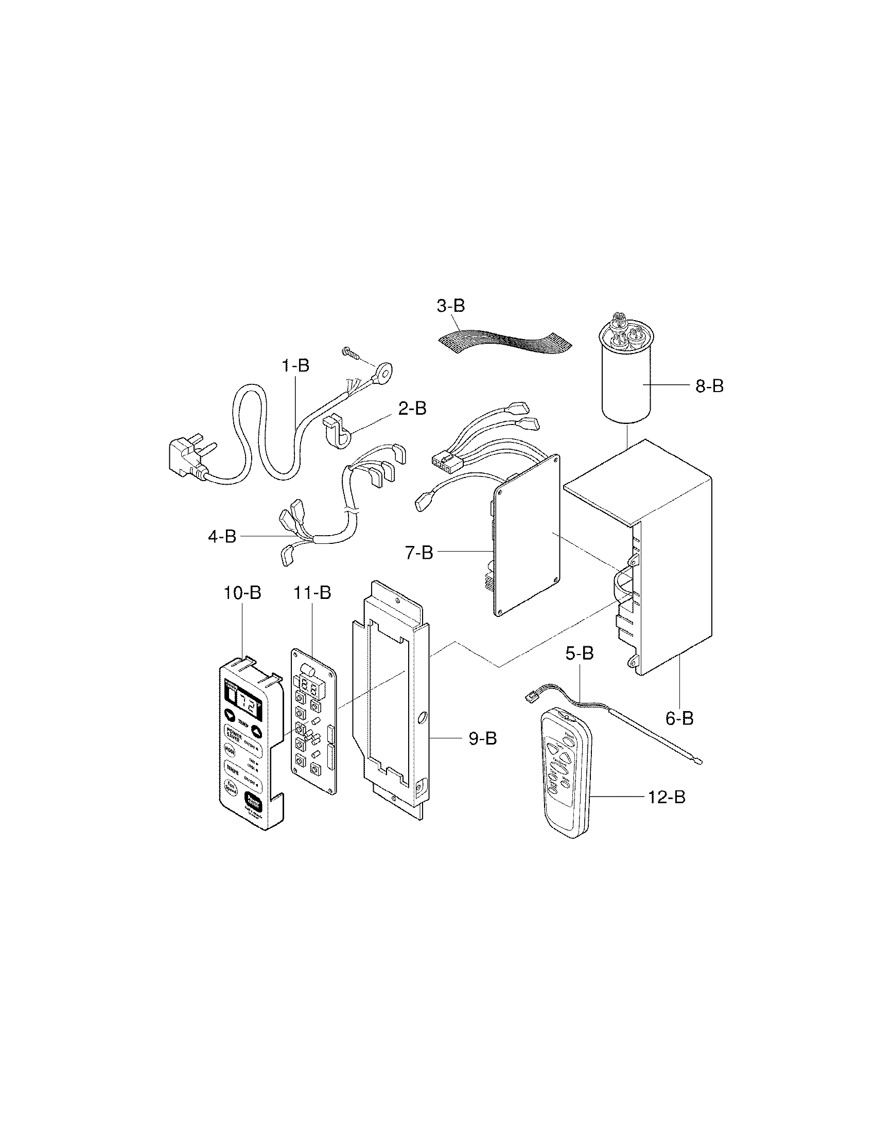 Control box assembly parts
