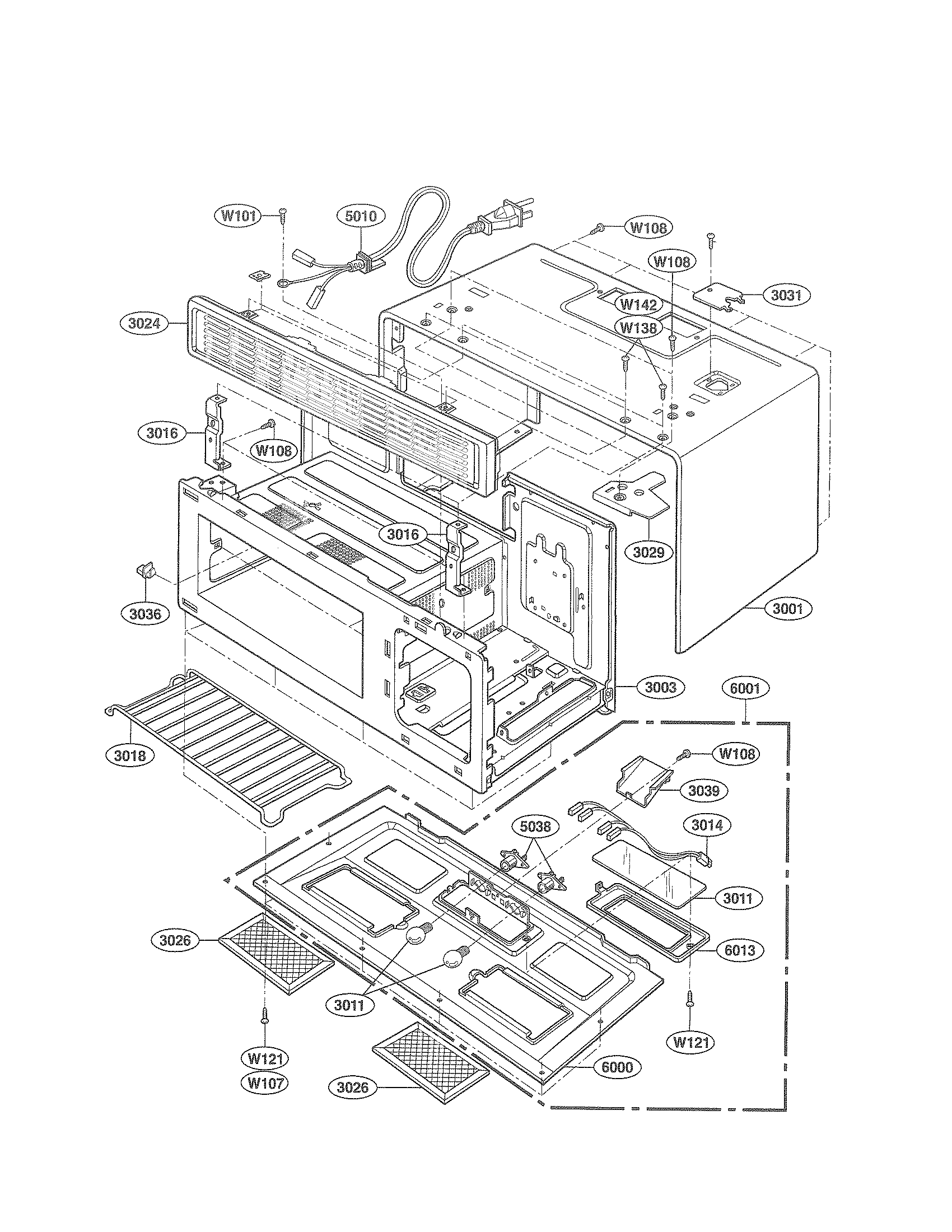 Oven cavity parts
