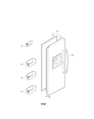 Freezer door parts