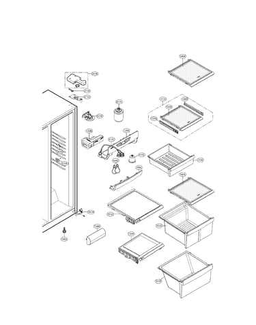 Refrigerator compartment parts