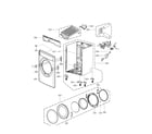 LG DLGX0002TM cabinet and door assembly parts diagram