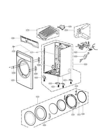 Cabinet and door assembly parts