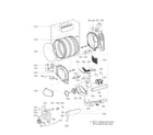 LG DLGX0002TM drum and motor assembly parts diagram