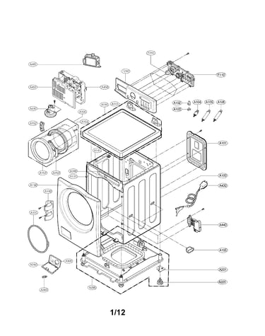 Cabinet and control panel assembly parts