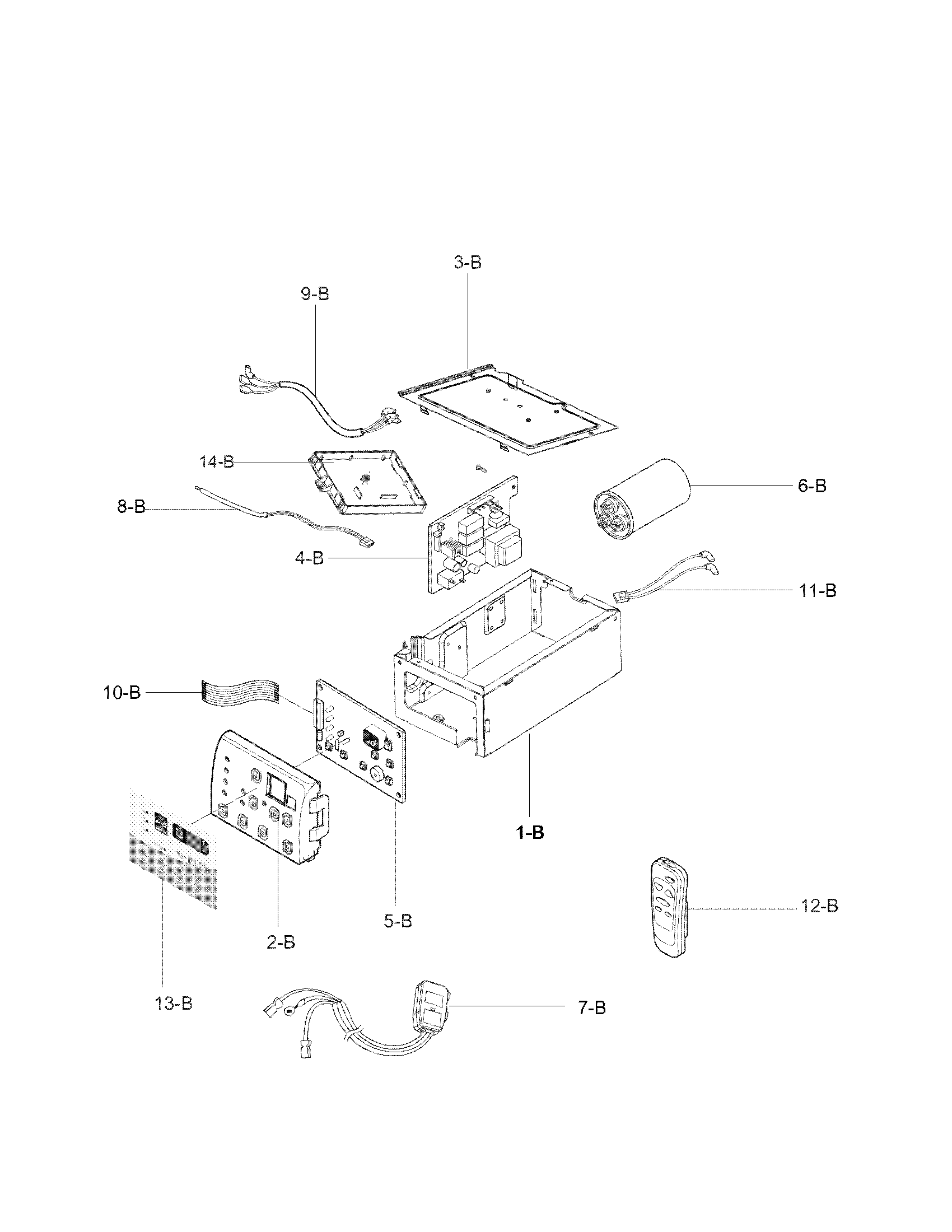 Control box assembly parts
