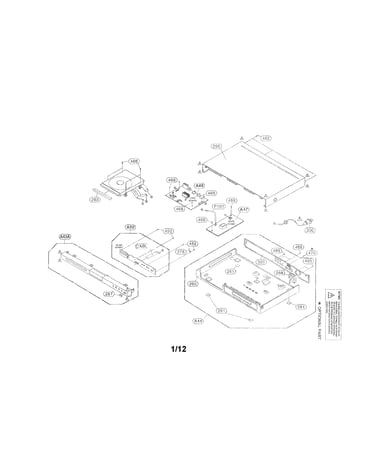 Cabinet and main frame parts