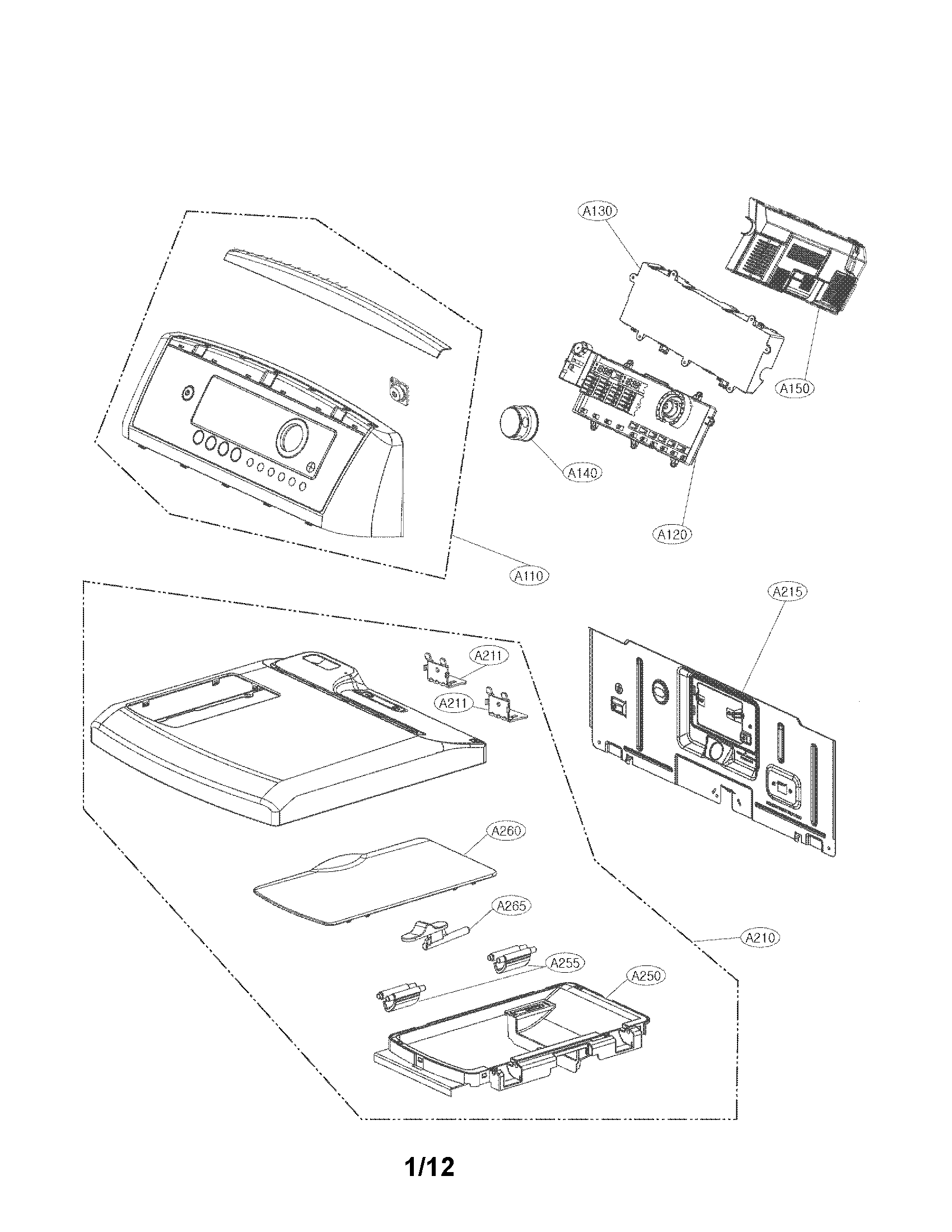 Control panel and plate assembly parts