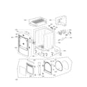 LG DLGX5102V cabinet & door assembly parts diagram