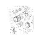 Kenmore Elite 79641532210 drum and tub assembly parts diagram