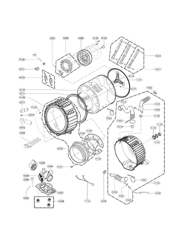 Drum and tub assembly parts