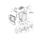 Kenmore Elite 79681532210 cabinet and door assembly parts diagram