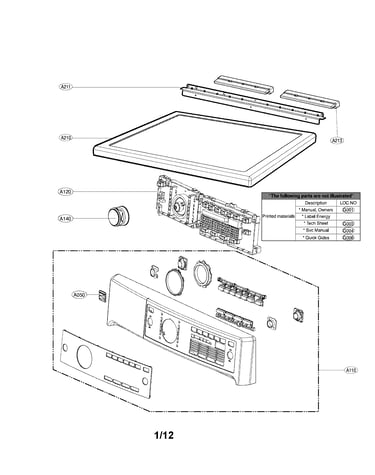 Control panel and plate assembly parts