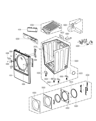 Cabinet and door assembly parts