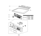 Kenmore Elite 79681548210 control panel and plate assembly parts diagram