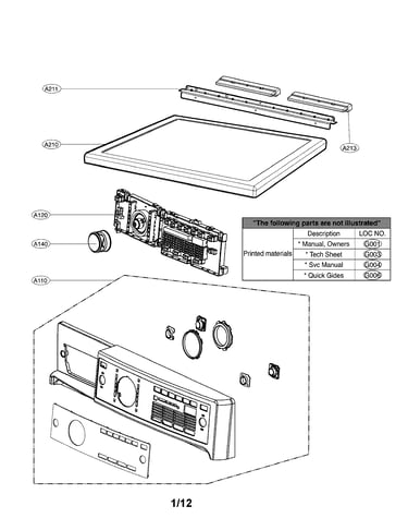 Control panel and plate assembly parts