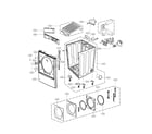 Kenmore Elite 79681548210 cabinet and door assembly parts diagram