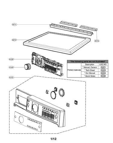Control panel and plate assembly parts