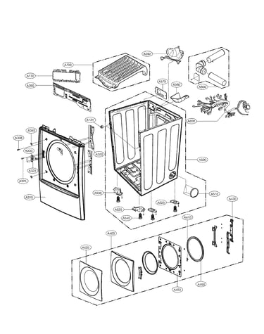 Cabinet and door assembly parts